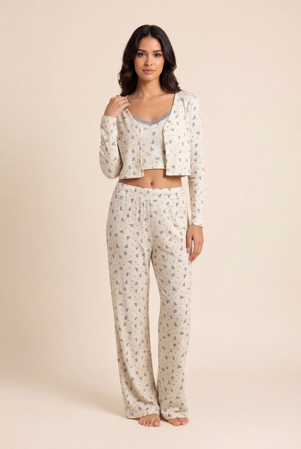 Cozy 3-Piece Rib Lounge Set 2