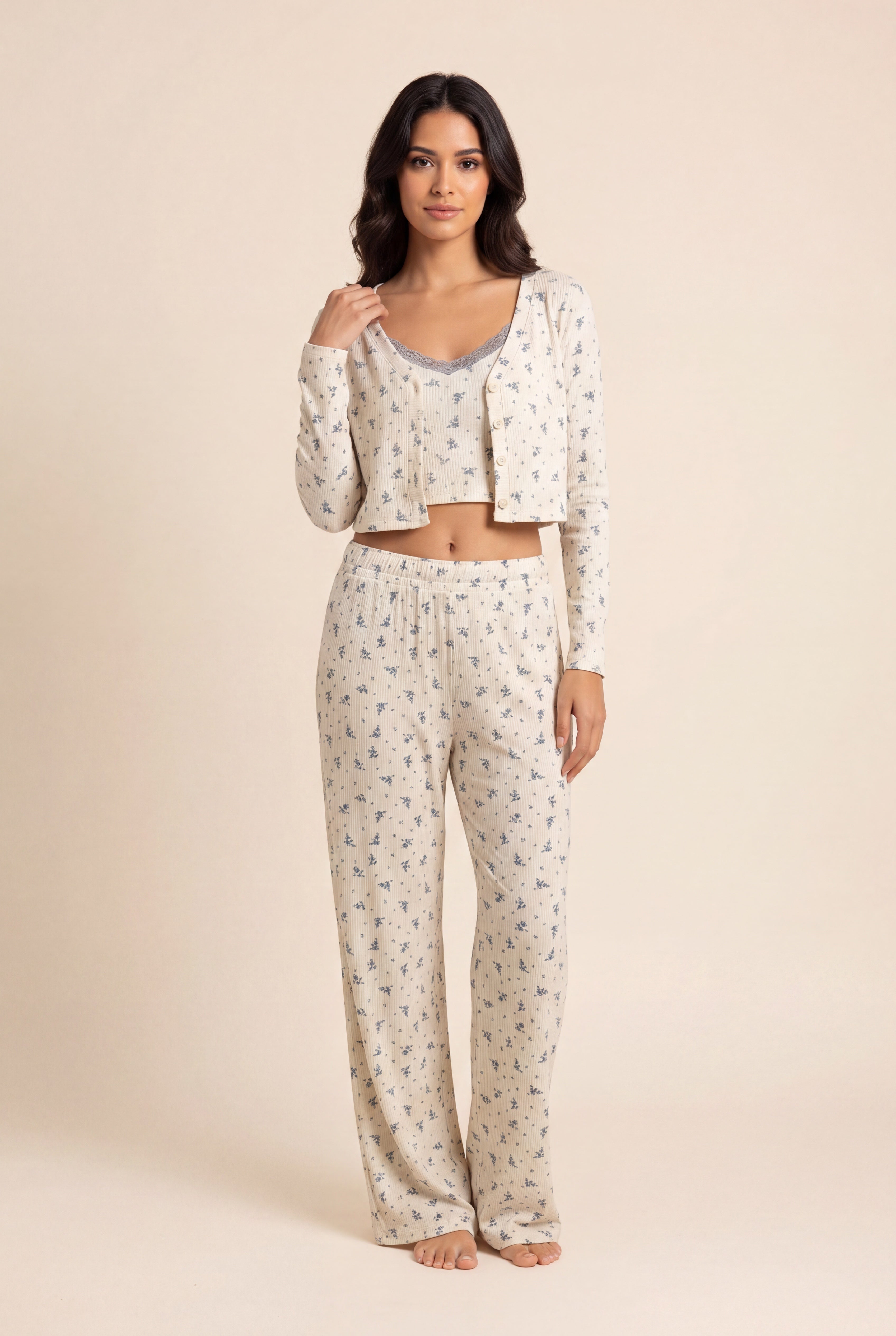 Cozy 3-Piece Rib Lounge Set 2