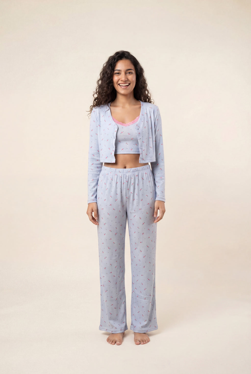 Cozy 3-Piece Rib Lounge Set 1