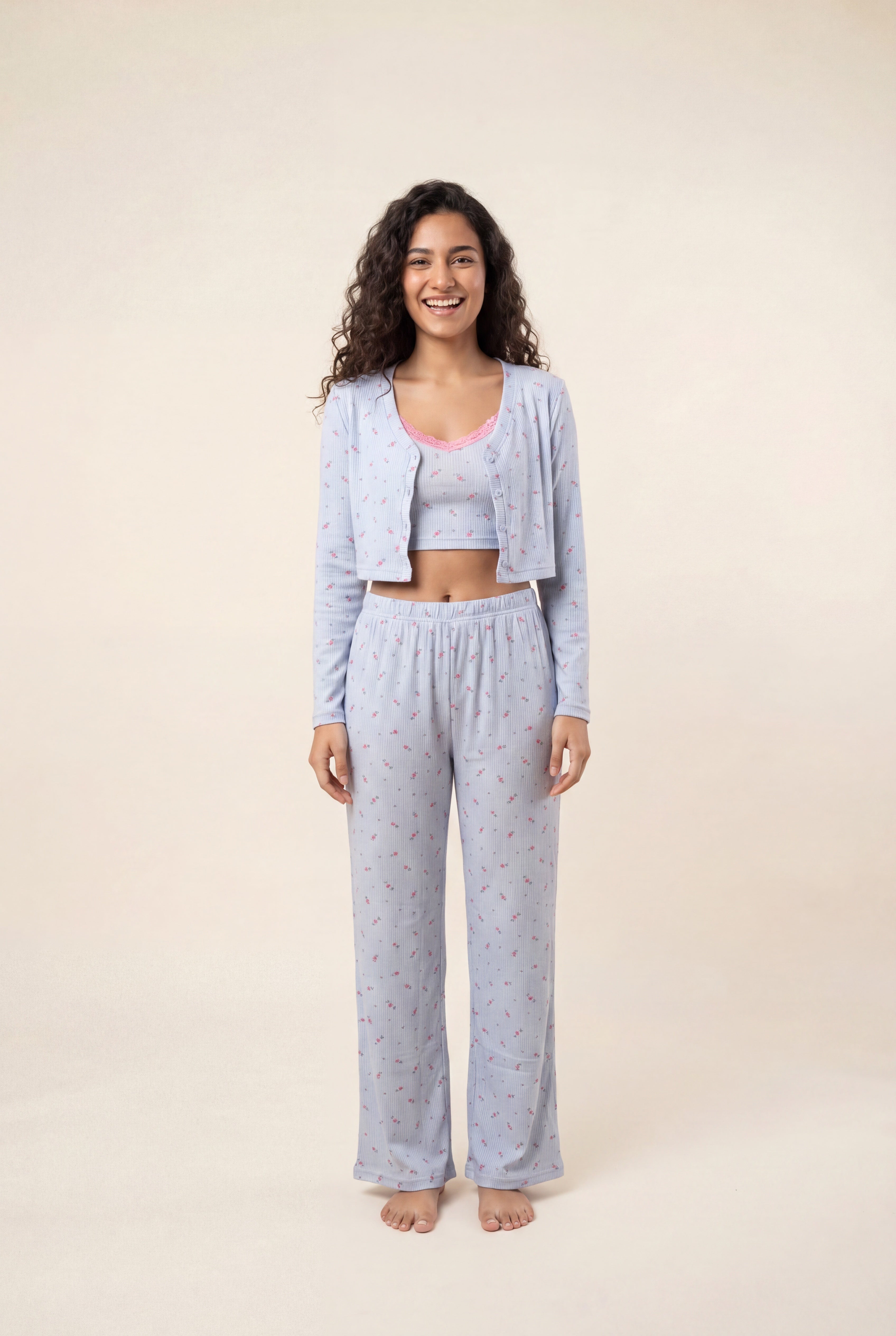 Cozy 3-Piece Rib Lounge Set 1
