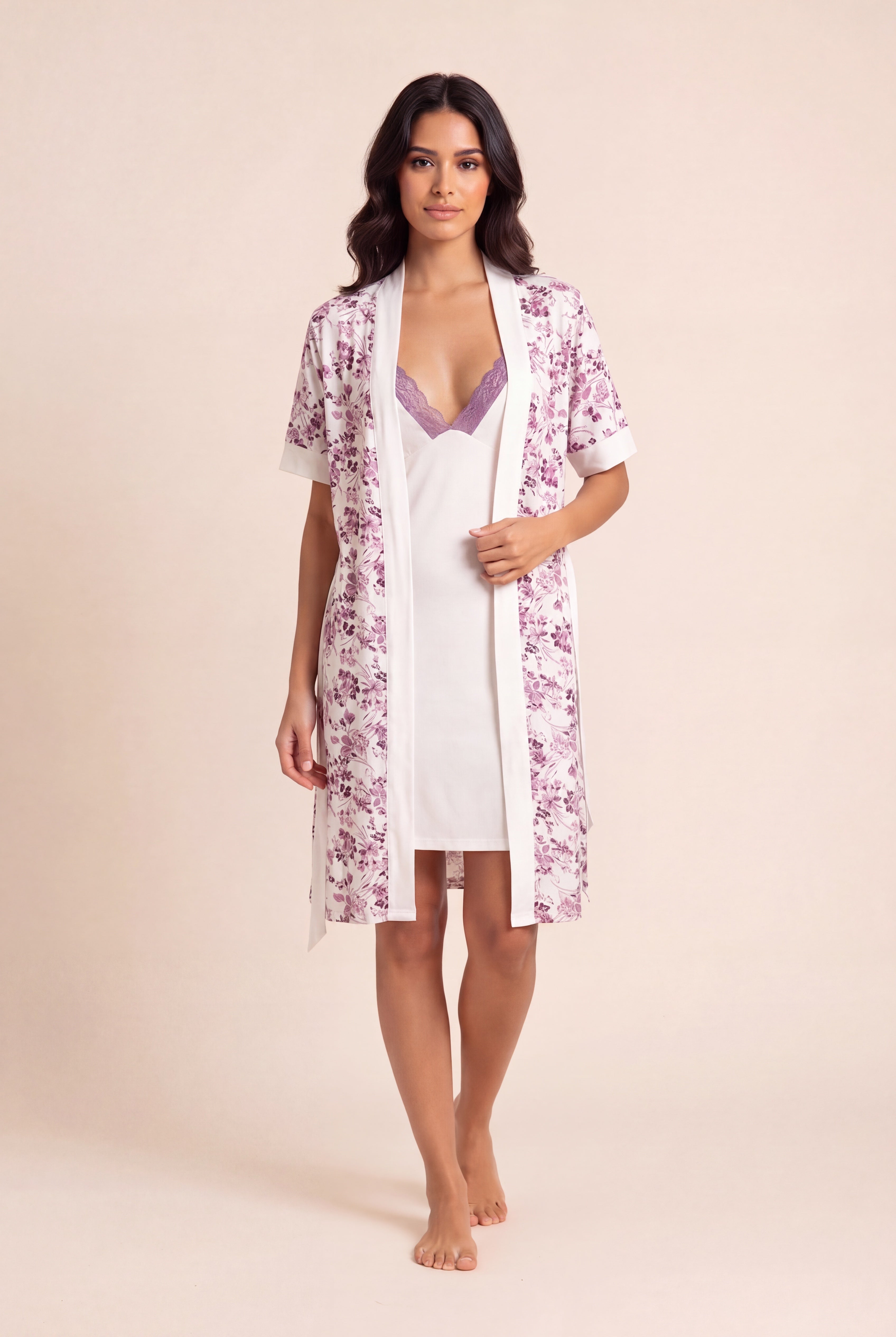 Blossom 2-Piece Robe & Nightdress Set