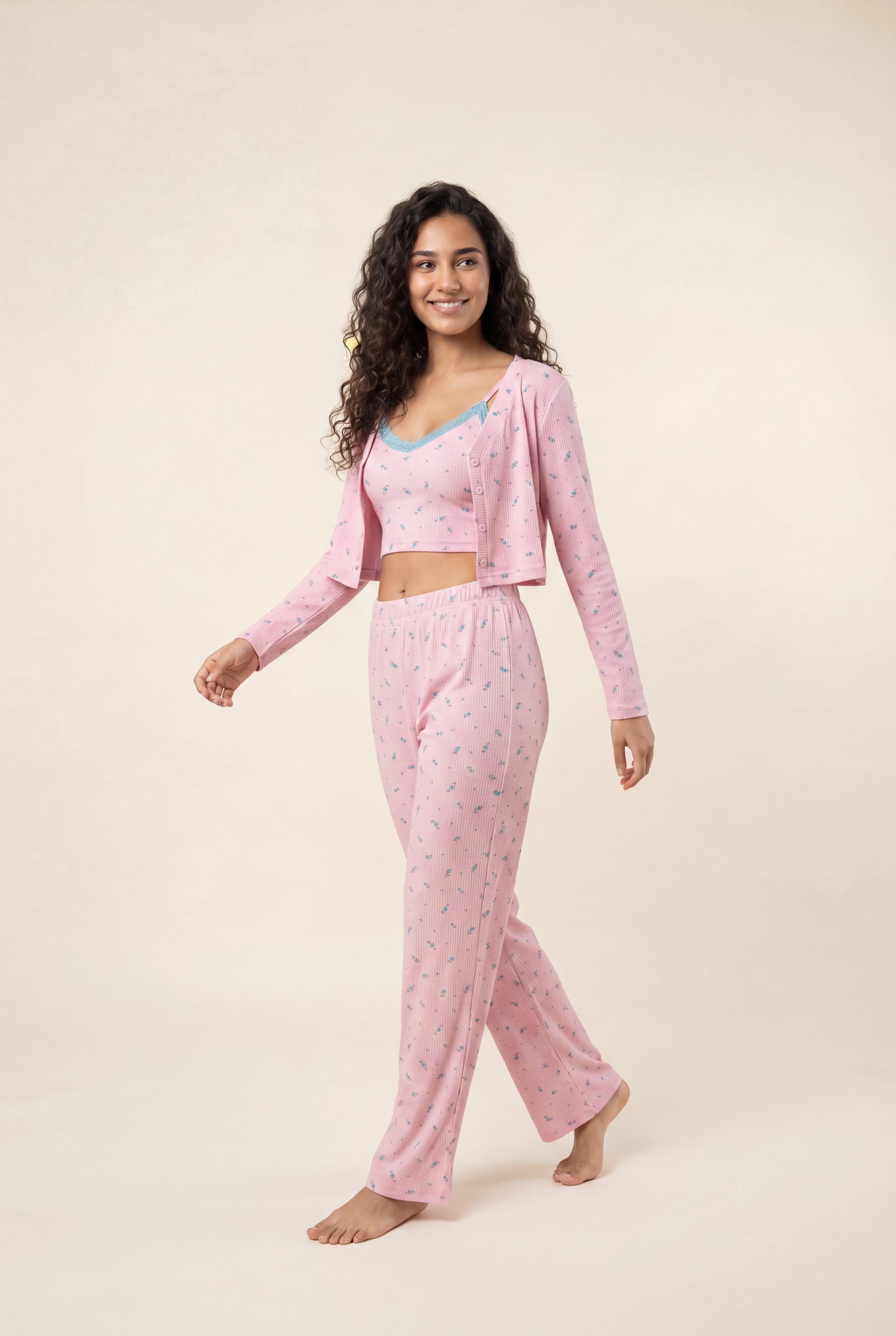 Cozy 3-Piece Rib Lounge Set 1
